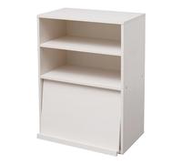 Iris Ohyama, Armadio con ante, Ripiano portaoggetti, 2 vani componibili, Design, Solido, Moderno, Multiuso, Ufficio, Camera da letto, Soggiorno, Flap Rack CHR-1, Rovere bianco