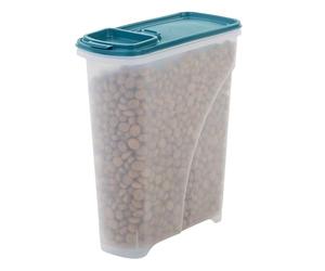 Iris Ohyama, Contenitore ermetico per cibo per cani, 7L/3,5kg, Blu, Coperchio con chiusura ermetica, Plastica, per animali domestici, gatti, Bidone, Cibo secco, Dolcetti, Senza BPA, ATS-S