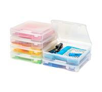 Iris Ohyama, Contenitore portatile in plastica, Scatola fai da te, Lotto di 6, SBC-350E, Trasparente