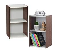 Iris Ohyama, Libreria a 2 scaffali, Lotto di 2 mobili d'appoggio, Modulabile - UB-6035 - Marrone