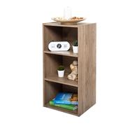 Iris Ohyama, Libreria Media a 3 Livelli/scaffalatura in Legno/libreria a cubo/Armadio per Libri/Armadio con Ripiani, Modulare,Design, Ufficio, Casa - Module Shelf - MDB-3 - Cenere Marrone