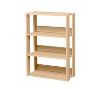 Iris Ohyama, Mobile contenitore/Ripiano portaoggetti/Modulo laterale/Piccolo contenitore, Modulare,Design, Ufficio, Casa - Open Wood Rack - OWR-600 - Marrone chiaro