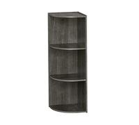 Iris Ohyama Mobile, Libreria, Scaffale Angolare da Parete in Legno, 3 Livelli, Grigio, Polivalente, Modulare, Aperto, Per Soggiorno, Ufficio, Camera, Libri, CD, Decorazioni, Montaggio Facile, CX-3C