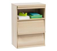 Iris Ohyama, Mobile, Libreria, Scaffale portaoggetti, 3 ante pieghevoli, Design, Solido, Moderno, Multiuso, Ufficio, Camera da letto, Soggiorno, Flap Rack CHR-3, Marrone chiaro