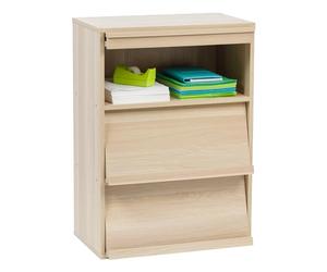 Iris Ohyama, Mobile, Libreria, Scaffale portaoggetti, 3 ante pieghevoli, Design, Solido, Moderno, Multiuso, Ufficio, Camera da letto, Soggiorno, Flap Rack CHR-3, Marrone chiaro