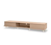 Iris Ohyama, Mobile TV/TV da banco/Mobile TV/Mobile TV con ripiano/Mobile TV in Legno/mobili TV, TV : 73 Pollici, Ufficio, Casa, TV Cabinet/Shelf, BAB-180A, Marrone Chiaro