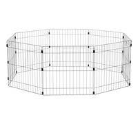 Iris Ohyama, parco per il cane / esterno gabbia / recinto / canile - Wire Pet Circle - 24 pollici, epossidica 1,5m² nero, 60 x 60 cm
