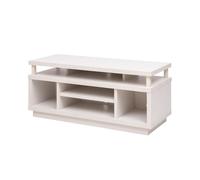 Iris Ohyama, Porta TV/Mobile TV/TV Porta TV in legno/Porta TV con 5 ripiani aperti/TV fino a 43, Legno massello, fori passacavi, Ufficio, Soggiorno - TV Cabinet Middle OTS-100M - Quercia Bianco
