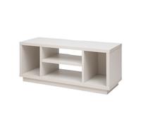 Iris Ohyama, Porta TV/Mobile TV/TV Supporto in Legno/Porta TV con Ripiani Aperti/Porta TV per TV da 43 Pollici, Legno massello, Ufficio, Soggiorno - TV Cabinet Standard OTS-100S - Quercia Bianco
