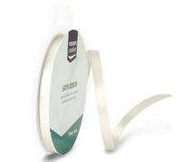Iris Ohyama Ribbon Lyon Wired Nastro di Raso, Bianco (Antico), 6 mm x 10 m
