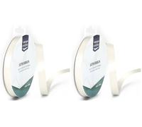 Iris Ohyama Ribbon Lyon Wired Nastro di Raso, Bianco (Antico), 9 mm x 10 m (Confezione da 2)