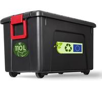 Iris Ohyama, Scatole Pieghevoli, 110L, Per Unità, Nero, Grande, Solido, Impilabile, Per Garage, Scaffali, Scatola Organizer, Plastica, Contenitore, SIA-110