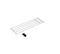 Iris Ohyama, Stendino telescopico senza montaggio a parete, 5 barre, 75 - 120 cm, senza perforazione, bagno, spogliatoio - Telescopic Storage Rack H-J-NST75 - Bianco