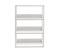 Iris Ohyama, Stoccaggio in legno a 3 livelli/Mobili laterali/Armadietto portaoggetti/Espositore a scaffale, Modulare, Design, Ufficio, Casa - Open Wood Rack - OWR-600 - Quercia Bianco