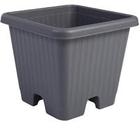 Iris Ohyama Vaso per piante, fioriera d'aria con sistema di drenaggio dell'acqua per il giardinaggio - Air Vegetable Planter400, Grigio