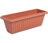 Iris Ohyama, Vaso per piante, fioriera sottile con sistema di drenaggio/conservazione dell'acqua per il giardinaggio - Slim Planter Relief500, Marrone