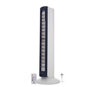 Iris Ohyama Woozoo, Ventilatore a torre silenzioso, potente e portatile, Portata 10m, Oscillazione, inclinazione verticale, Telecomando, Timer, Soggiorno - Woozoo TWF-C82T - Bianco