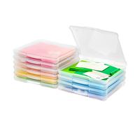 IRIS USA, Confezione da 10 custodie sottili in plastica portatili per album di ritagli, con manico integrato, per arte e artigianato, documenti, cancelleria, foto, vinili, quaderni, trasparenti