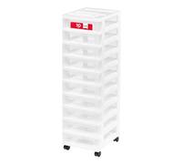 IRIS USA MC Cassetto di plastica, Bianco, 10 Drawer