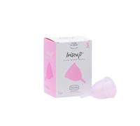 Irisana - Coppetta Mestruale - Taglia S - Rosa - 8,5 x 4,5 x 9,5 cm - Silicone Chirurgico - Compatibile con IUD - Ecologico e Biocompatibile - Modello Iriscup