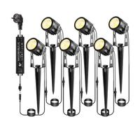 IRISECO l'illuminazione da Giardino 6 Pezzi, 12V 3W Giardino Faretto Led all'aperto IP65 Impermeabile Illuminazione da Giardino in Alluminio con il Potere per Giardino all'aperto WarmWhite (1800LM)
