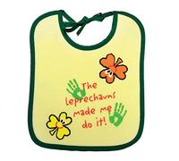 Irish Baby - Bavaglino con scritta "The Leprechauns Made Me Do It" [lingua inglese]