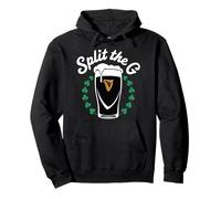 Irish Beer Split The G Shamrock St. Patrick’s Felpa con Cappuccio