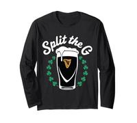 Irish Beer Split The G Shamrock St. Patrick’s Maglia a Manica