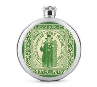 Irish Blessing - Fiaschetta rotonda per liquori per il giorno di San Patrizio, in acciaio inox, a prova di perdite, per compleanni, regali di Natale, per uomini, donne, damigelle d'onore, matrimoni