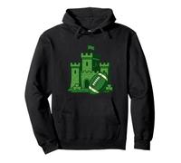 Irish Castle Football Heritage - Design per Il Giorno di San Patrizio Felpa con Cappuccio