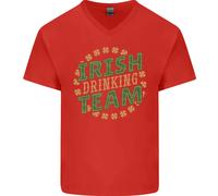 Irish Drinking Team Divertente Maglietta In Cotone A V Per Uomo Di San Patrizio