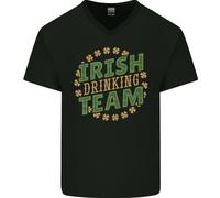 Irish Drinking Team Divertente Maglietta In Cotone A V Per Uomo Di San Patrizio