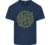Irish Drinking Team Divertente Maglietta In Cotone A V Per Uomo Di San Patrizio