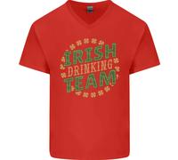 Irish Drinking Team Divertente Maglietta In Cotone A V Per Uomo Di San Patrizio