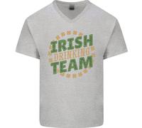 Irish Drinking Team Divertente Maglietta In Cotone A V Per Uomo Di San Patrizio