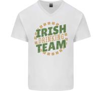 Irish Drinking Team Divertente Maglietta In Cotone A V Per Uomo Di San Patrizio
