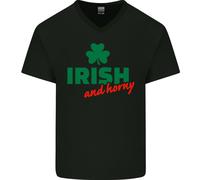 Irish E Horny Maglietta In Cotone A V Per Uomo Del Giorno Di San Patrizio