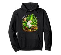 Irish GNOME Shamrock Clover St Patrick’s Day Lucky Charm Felpa con Cappuccio