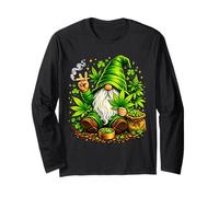Irish GNOME Shamrock Clover St Patrick’s Day Lucky Charm Maglia a Manica