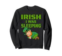 Irish I Was Sleeping San Patrizio Shamrock Dreamer Dad Felpa