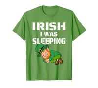 Irish I Was Sleeping San Patrizio Shamrock Dreamer Dad Maglietta