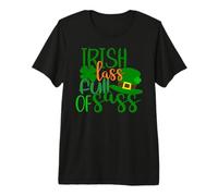 Irish Lass Full of Sass St Patrick Redhead Sassy Irish Lassy Maglietta Premium