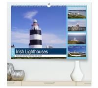 Irish Lighthouses - Beacons along Ireland's wild coast (High Quality Premium Wall Calendar 2027 DIN A2 landscape),CALVENDO 12 Month Wall Calendar: Lighthouses around the green island of Ireland