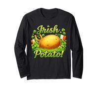 Irish Potato Shamrock Lucky Clover St. Patrick's Day Maglia a Manica
