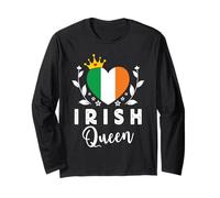 Irish Queen Ireland Flag Proud Irish Woman Maglia a Manica
