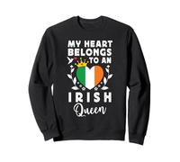 Irish Queen Irish Wife Girlfriend Ireland Flag Felpa