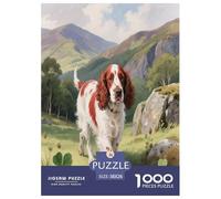 Irish Red And White Setter Puzzle 1000 Pezzi Intrattenimento Creativo Multicolore Cute Pets Regalo Giocattolo Colorato Per La Famiglia Per Adulti E Bambini Più Grandi 38x26cm/1000pcs