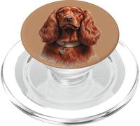 Irish Setter Realistic Dog Portrait Art for Dog Lovers PopSockets PopGrip per MagSafe