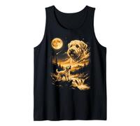 Irish Soft Coated Wheaten Terrier Che Ulula alla Luna Canotta