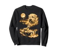 Irish Soft Coated Wheaten Terrier Che Ulula alla Luna Felpa